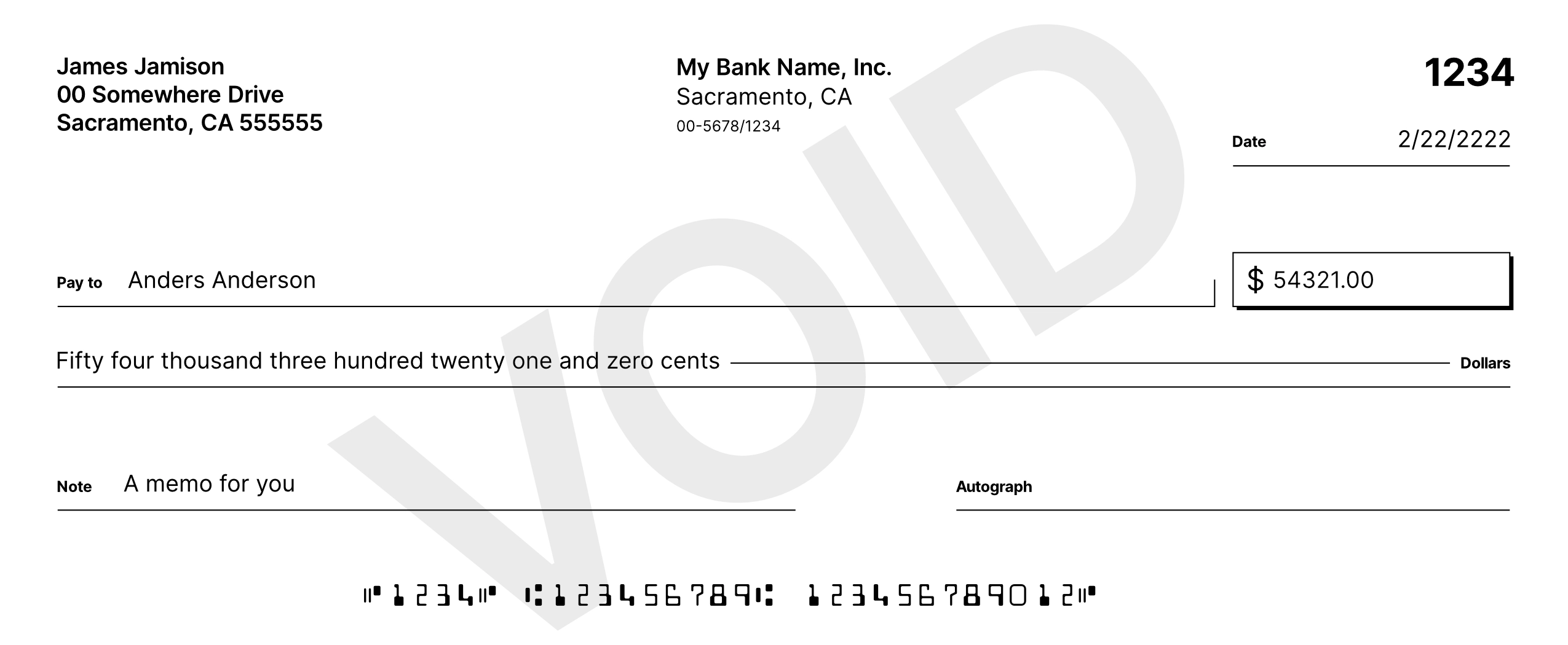 Fake check